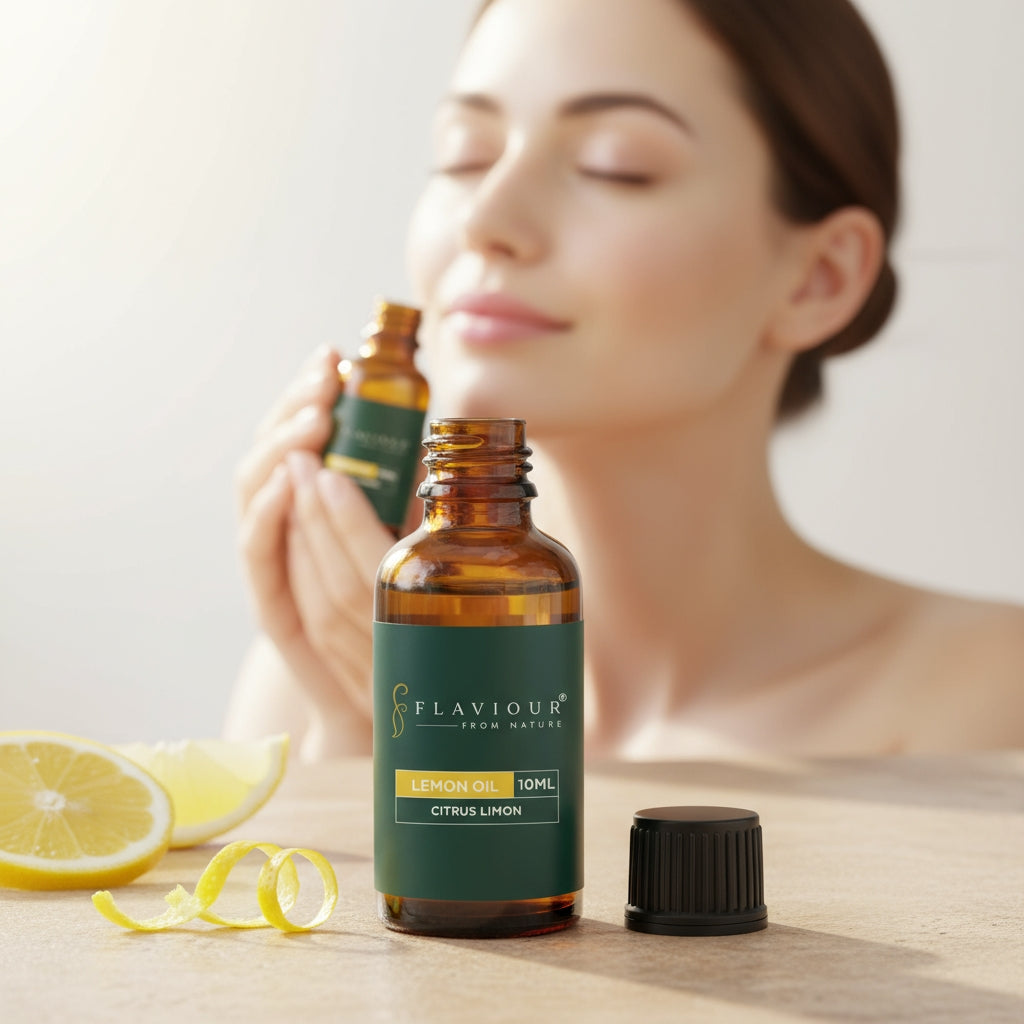 Flaviour Lemon Essential Oil for Detox & Fresh Energy