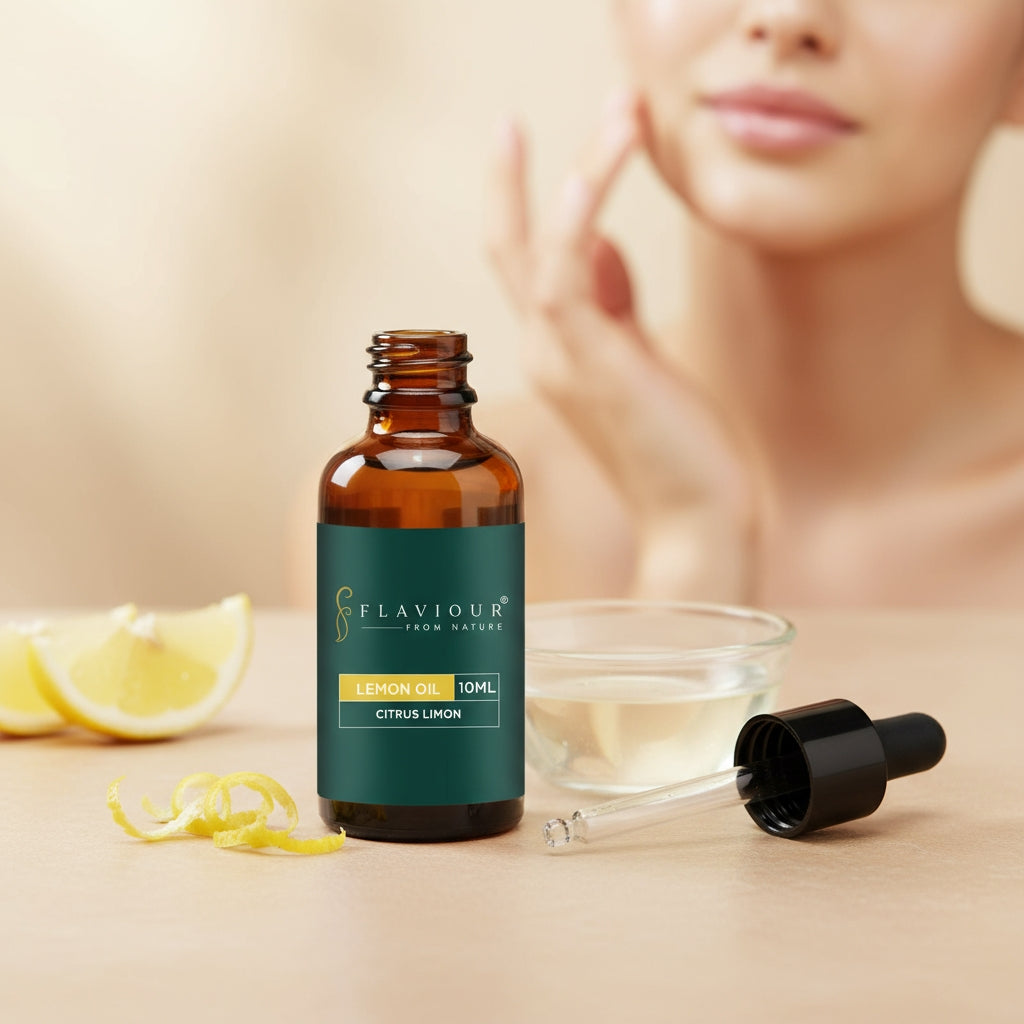 Flaviour Lemon Essential Oil for Detox & Fresh Energy