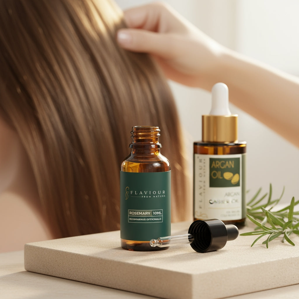 Flaviour 100% Pure Rosemary Essential Oil – For Hair Growth & Aromatherapy