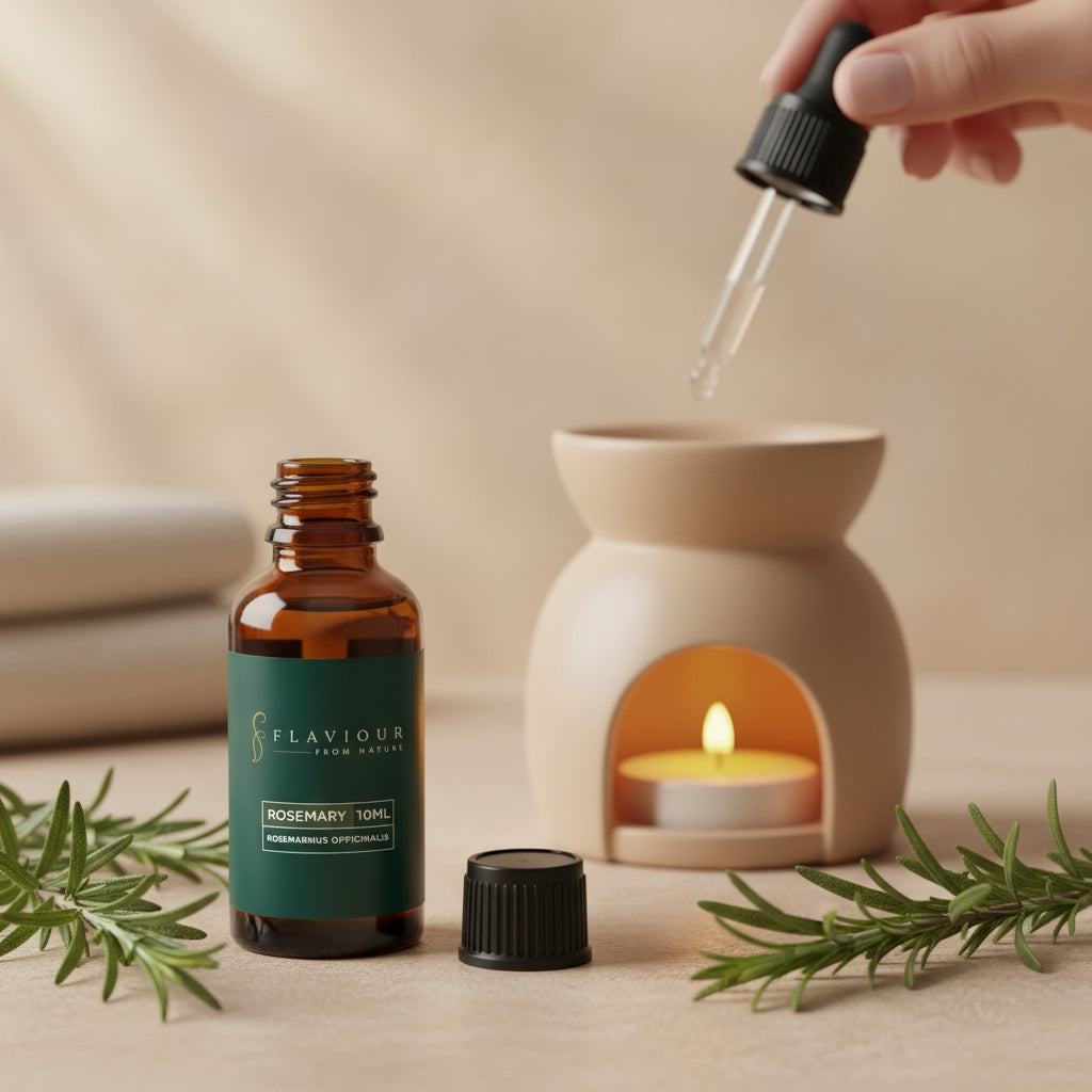 Flaviour 100% Pure Rosemary Essential Oil – For Hair Growth & Aromatherapy