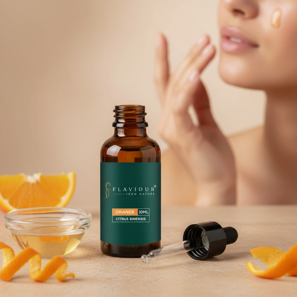 Flaviour Orange Essential Oil for Glowing Skin & Uplifted Mood