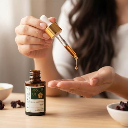 Flaviour Hibiscus Oil for Hair Growth & Scalp Health