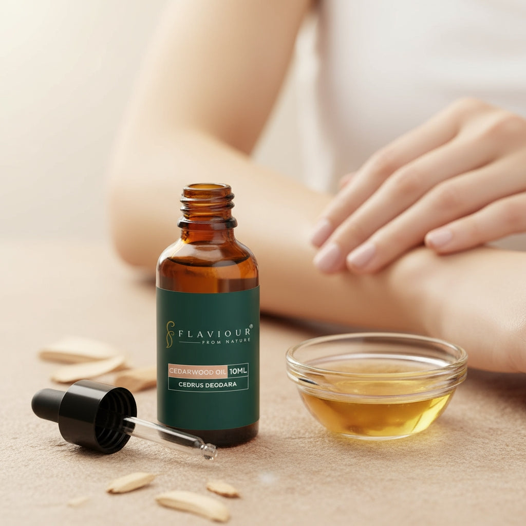 Flaviour Cedarwood Essential Oil for Hair Growth & Relaxation